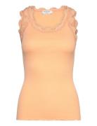 Rwbabette Silk Sl U-Neck Long Lace  Rosemunde