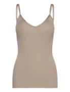 Silk Top W/ Elastic Band Khaki Rosemunde