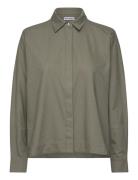 Gigi Oxford Shirt Khaki Ahlvar Gallery