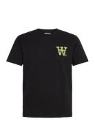 Wwace Aa Chest Print Tshirt Black Double A By Wood Wood