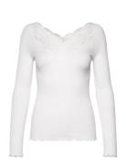 Rwbeatha Ls Regular T-Shirt White Rosemunde