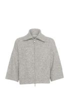 Gzalpha Ss Cardigan Grey Gestuz