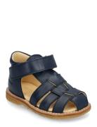 Sandals - Flat - Closed Toe - Navy ANGULUS