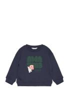 Printed Embossed Sweatshirt Navy Mango