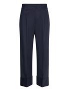 Double-Faced Stretch Cotton Ankle Pant Navy Lauren Ralph Lauren