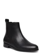 Brylee Burnished Leather Bootie Black Lauren Ralph Lauren