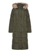 Faux-Fur-Trim Hooded Down Coat Green Lauren Ralph Lauren