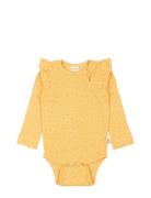 Body L/S Frill Modal Dot Yellow Petit Piao