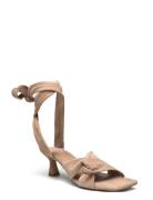 Dante6-Ziya Heeled Suede Sandals Beige Dante6