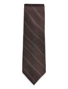 Solid Stripe Tie Brown Michael Kors