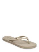 Flip Flops With Braided Strap Beige Rosemunde