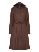 A-Line Longer W Jacket Brown Rains