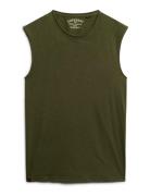 Raw Edge Slub Tank Green Superdry