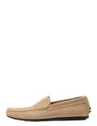 Slhsergio Suede Penny Driving Shoe Beige Selected Homme