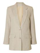 Slftania-Rita Ls Relaxed Blazer Noos Cream Selected Femme