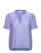 Rwroa Ss Regular Blouse Purple Rosemunde