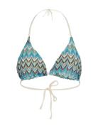 Amber Bel Bikini Top Blue Becksöndergaard