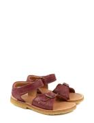 Classic Open Heel Sandal Red Pom Pom