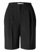Slfabbi Ls Hw Bermuda Shorts Black Selected Femme