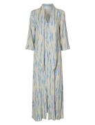 Slfbaela 3/4 Aop Ankle Dress B Blue Selected Femme