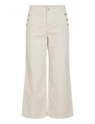 Viemma Hw Wide 7/8 Button Jeans Ola/R1 Cream Vila