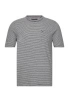 Cotton Linen Stripe Tee Navy Tommy Hilfiger