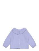 Cheesecloth Cotton Blouse Purple Mango
