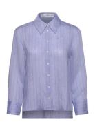 Stripe-Print Shirt Blue Mango