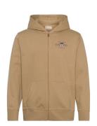 Graphic Fullzip Hoodie Beige GANT