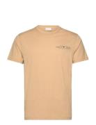Printed Graphic Ss T-Shirt Beige GANT