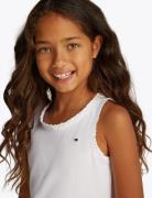 Essential Rib Lace Tank Top White Tommy Hilfiger