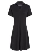 Lyocell Open-Nk F&F Polo Dress Black Tommy Hilfiger