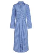 Soft Co Knot Ls Shirt Dress Blue Tommy Hilfiger