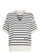 Mini Stp Co Open Polo Ss Swt Patterned Tommy Hilfiger