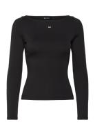 Tjw Boat Neck Top Ls Black Tommy Jeans