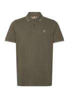 Tipped Pique Short Sleeve Polo Green Timberland