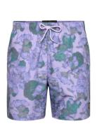 Digital Floral Print Swim Short Purple Lyle & Scott