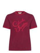 Applique Artwork Regular T-Shirt With Contrast Rib Red Scotch & Soda