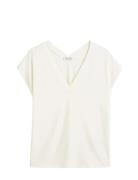 T-Shirts Short Sleeve Cream Marc O'Polo