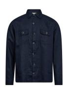 Bs Adamos Overshirt Shirt Navy Bruun & Stengade