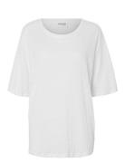 Slfvilja Linen Ss Tee White Selected Femme
