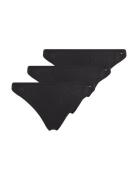 3 Pack Dipped Thong Black Tommy Hilfiger