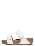 Lulu Adjustable Leather Slides White FitFlop