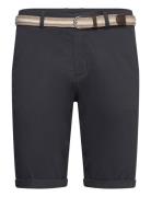 Superflex Chino Shorts W. Belt Navy Lindbergh