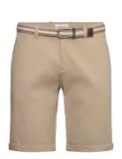 Superflex Chino Shorts W. Belt Beige Lindbergh