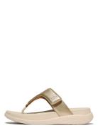F-Mode Go Adjustable Flatform Toe-Post Sandals Beige FitFlop