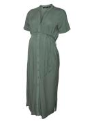 Vmmvica S/S Shirt Dress Ga Noos Green Vero Moda Maternity