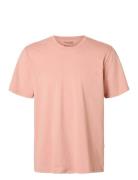 Slhaspen Ss O-Neck Tee Noos Pink Selected Homme