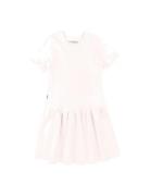 Classic Rib Short Sleeve Dress Pink Gugguu