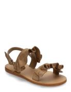 Sandals With Ruffle Straps Brown Mango